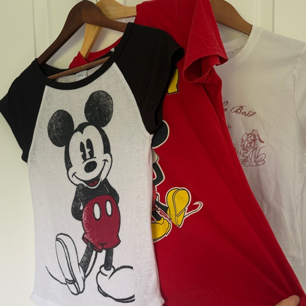 Disney Lot Bundle. 3 tees and a cap